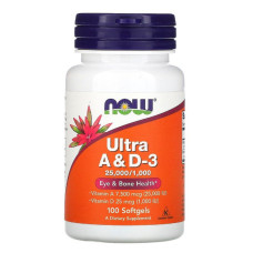 Витамины A и D3, ультра-добавка, Ultra A&D3, Now Foods, 100 гелевых капсул