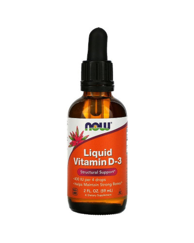 Вітамін D3, 400 МО, Liquid Vitamin D3, Now Foods, 59 мл