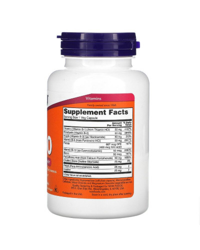 B-Комплекс 50, Now Foods, 100 вегетаріанських капсул