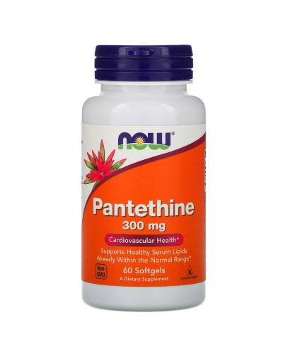 Пантетін, Pantethine, Now Foods, 300 мг, 60 желатинових капсул
