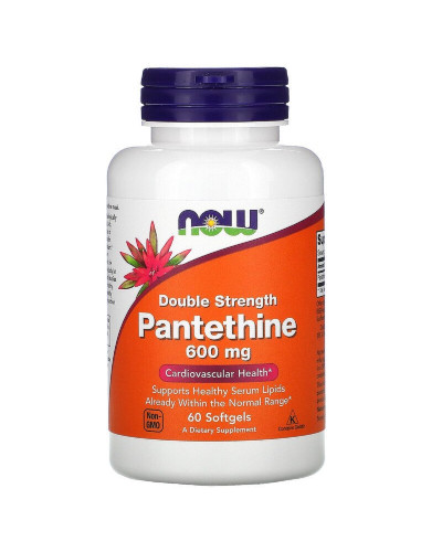 Пантетін, Pantethine, Now Foods, 600 мг, 60 желатинових капсул