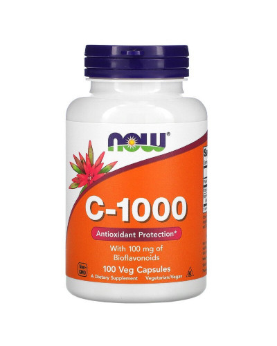 Вітамін C-1000, Vitamin C-1000, Now Foods, 100 вегетаріанських капсул