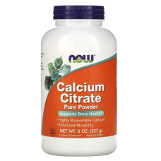 Цитрат кальция в порошке, Calcium Citrate, Pure Powder, NOW Foods, 227 гр