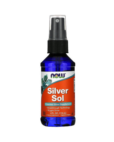 Колоїдне Срібло, Now Foods, Silver Sol, 4 рідких унцій (119 мл)