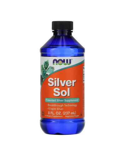 Колоїдне Срібло, Now Foods, Silver Sol, 8 рідких унцій (237 мл)