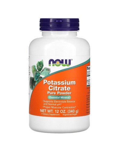Цитрат Калия, Potassium Citrate Pure Powder, Now Foods, 340 гр