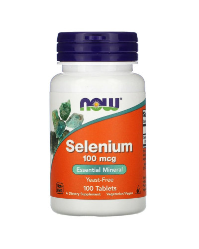 Селен, Selenium, Now Foods, 100 мкг, 100 таблеток
