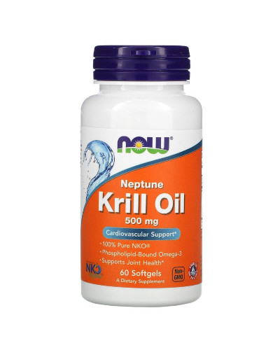 Крылевый жир 500мг, Now Foods, 60 желатиновых капсул