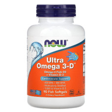Ультра Омега 3 и Витамин D, Ultra Omega 3-D, 90 капсул