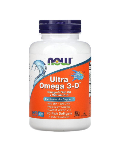 Ультра Омега 3 и Витамин D, Ultra Omega 3-D, 90 капсул