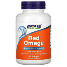 Красная омега, Red Omega, Now Foods, 90 гелевых капсул.
