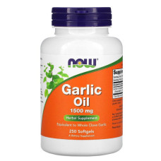 Чеснок, 1500 мг, Garlic Oil, Now Foods, 250 гелевых капсул