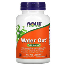 УЦЕНКА Баланс жидкости, Water Out, Fluid Balance, Now Foods, 100 вегетарианских капсул (повреждение этикетки)