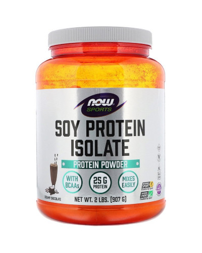 Изолят соевого Протеина, вкус сливочного шоколада, Soy Protein Isolate, Now Foods, порошок 907 гр