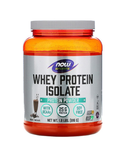Изолят сывороточного Протеина, вкус сливочного шоколада, Whey Protein Isolate, Now Foods, порошок 816 гр