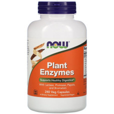 Растительные ферменты, Plant Enzymes, Now Foods, 240 вегетарианских капсул