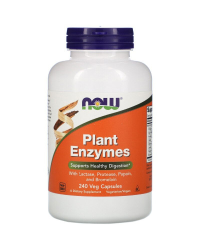 Рослинні ферменти, Plant Enzymes, Now Foods, 240 вегетаріанських капсул