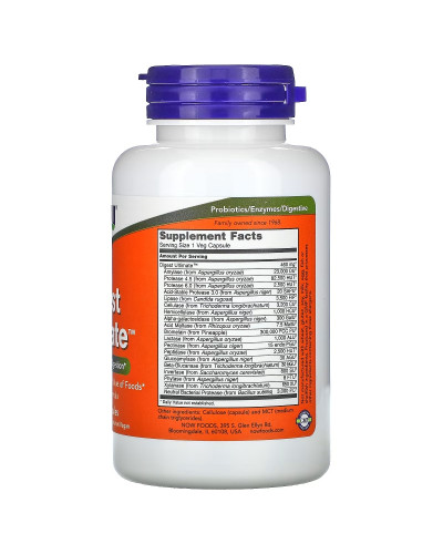 Травні ферменти, Digest Ultimate, Now Foods, 120 вегетаріанських капсул