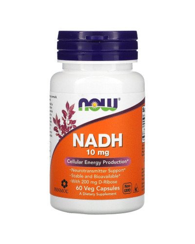 NADH, 10 мг, Now Foods, 60 вегетаріанських капсул