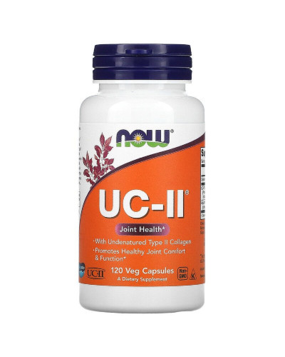 Коллаген натуральный тип II, UC-II, Now Foods, 120 вегетарианских капсул