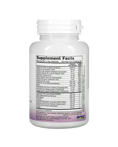 Витамины для кожи, волос и ногтей, Hair, Skin & Nails, Now Foods, 90 вегетарианских капсул Витамины для кожи, волос и ногтей, Hair, Skin & Nails, Now Foods, 90 вегетарианских капсул