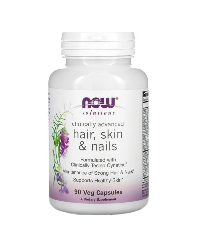 Витамины для кожи, волос и ногтей, Hair, Skin & Nails, Now Foods, 90 вегетарианских капсул