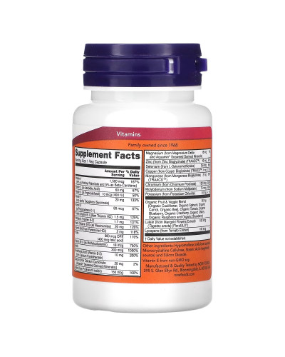 Комплекс витаминов и минералов, Daily Vits, Now Foods, 30 вегетарианских капсул