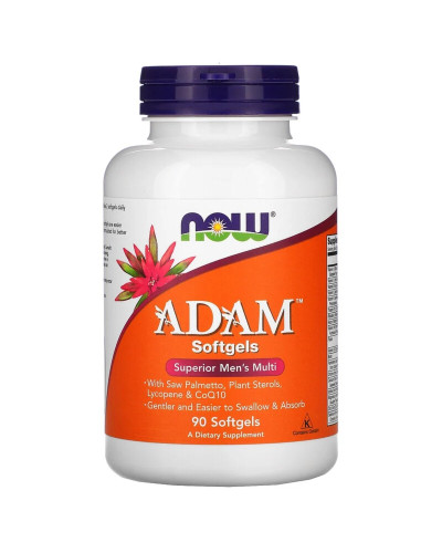 Супер Мультивитамины для Мужчин, Adam, Superior Men's Multi, Now Foods, 90 гелевых капсул