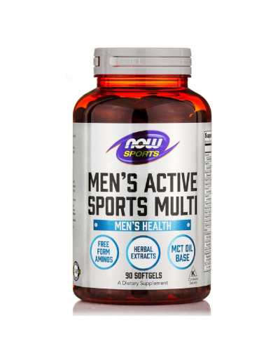 Чоловічі Мультівітаміни для активних видів спорту, Men's Active Sports Multi, Now Foods, 90 гелевих капсул