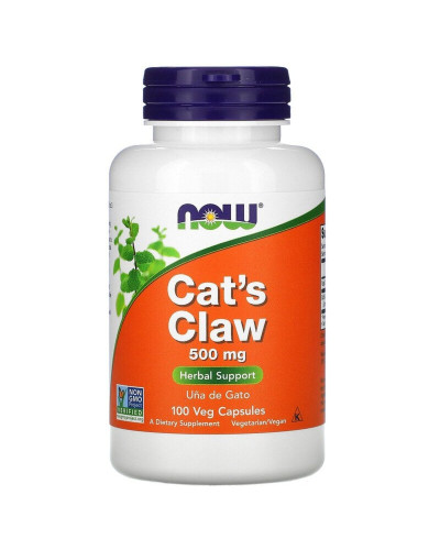 Кошачий коготь, 500 мг, Cat's Claw, Now Foods, 100 вегетарианских капсул