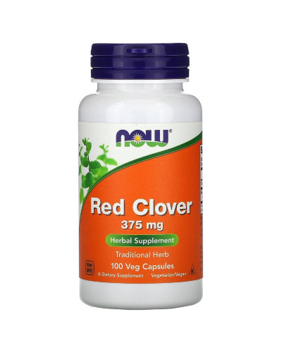 Червона Конюшина, Red Clover, Now Foods, 375 мг, 100 Вегетаріанських Капсул