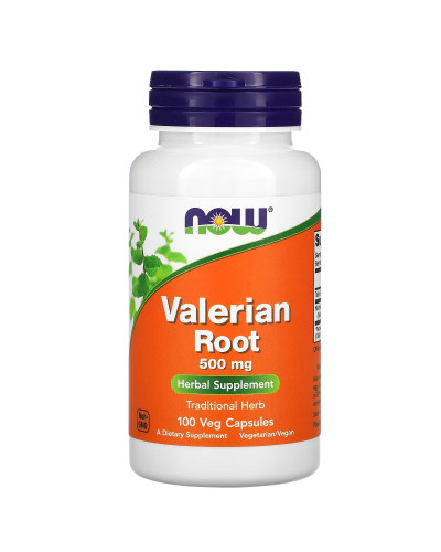 Корінь валеріані, 500 мг, Valerian Root, Now Foods, 100 вегетаріанських капсул