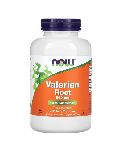 Корінь валеріані, 500 мг, Valerian Root, Now Foods, 250 вегетаріанських капсул