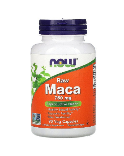 Перуанская Мака 750мг, Now Foods, 90 вегетарианских капсул