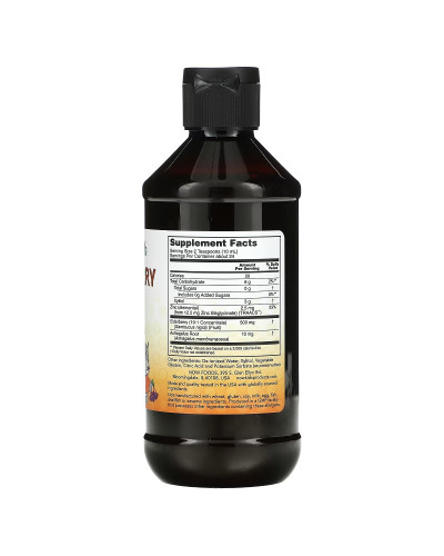 Концентрат Бузини для дітей, 500 мг, Elderberry Liquid for Kids, Now Foods, 237 мл