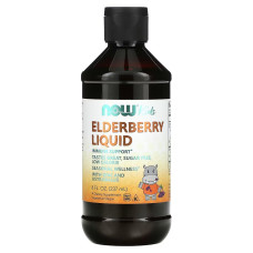Концентрат Бузины для детей, 500 мг, Elderberry Liquid for Kids, Now Foods, 237 мл
