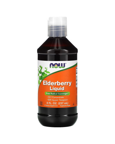 Концентрат Бузіні, 500 мг, Elderberry Liquid, Now Foods, 237 мл