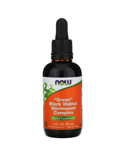 Комплекс Чорний Волоський Горіх і Полин, Black Walnut Wormwood Complex, Now Foods, 60 мл