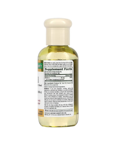 Жидкий Витамин E, 30000 МЕ, Vitamin E-Oil, Nature's Bounty, 74 мл
