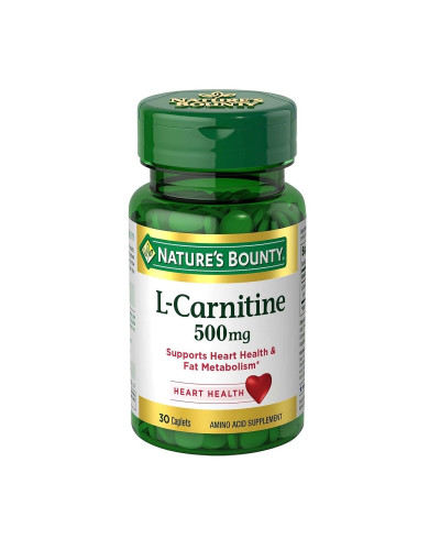 L-Карнітін, 500 мг, L-Carnitine, Nature's Bounty, 30 каплет