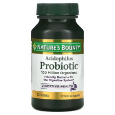 Пробиотик с ацидофильными лактобактериями, Acidophilus Probiotic, Nature's Bounty, 120 таблеток