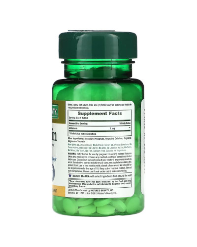Мелатонін, 1 мг, Melatonin, Nature's Bounty, 180 таблеток