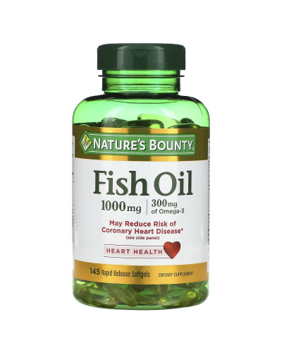 Рыбий жир, 1000 мг, Fish Oil, Nature's Bounty, 145 гелевых капсул