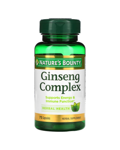 Комплекс женьшеня, Ginseng Complex, Nature's Bounty, 75 капсул