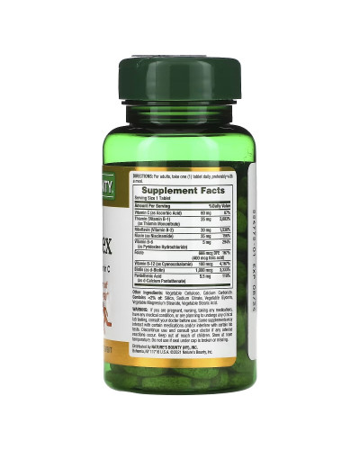 Комплекс вітамінів B з фолієвою кислотою та вітаміном С, Super B-Complex with Folic Acid Plus Vitamin C, Nature's Bounty, 150 таблеток Комплекс вітамінів B з фолієвою кислотою та вітаміном С, Super B-Complex with Folic Acid Plus Vitamin C, Nature's Bounty, 150 таблеток