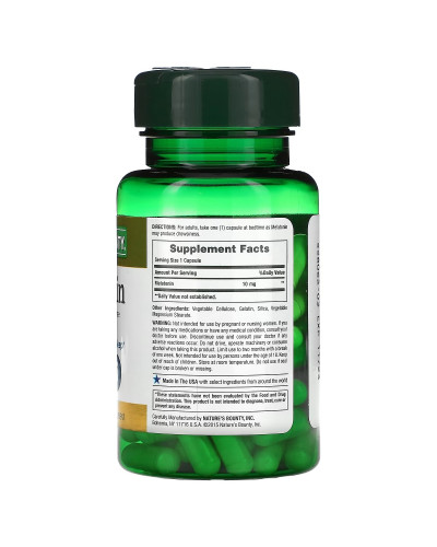 Мелатонін, 10 мг, Melatonin, Nature's Bounty, 60 капсул Мелатонін, 10 мг, Melatonin, Nature's Bounty, 60 капсул