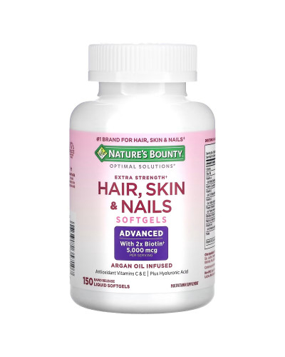 Здорова сила волосся, шкіри, нігтів, Extra Strength Hair, Skin & Nails, Nature's Bounty, 150 гелевих капсул