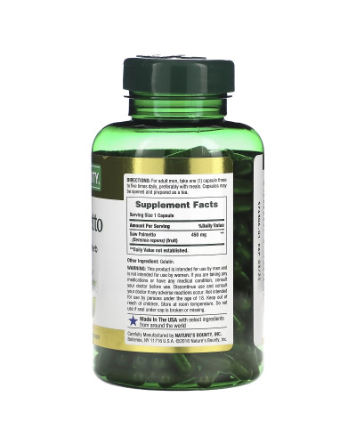 Со Пальметто, 450 мг, Saw Palmetto, Nature's Bounty, 250 капсул Со Пальметто, 450 мг, Saw Palmetto, Nature's Bounty, 250 капсул