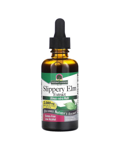 Скользкий вяз, 2000 мг, Slippery Elm Extract, Nature's Answer, 60 мл
