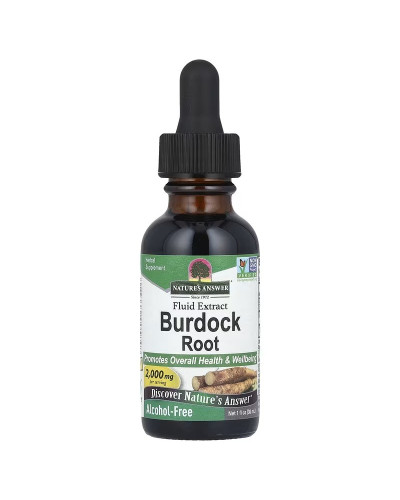 Экстракт корня лопуха, 2000 мг, без спирта, Burdock Root, Nature's Answer, 30 мл